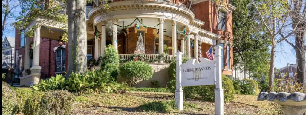 Front of the Burke Mansion in Macon