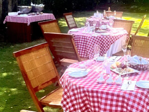 Tables set up for the Honey Tasting at Grand Velas Resorts