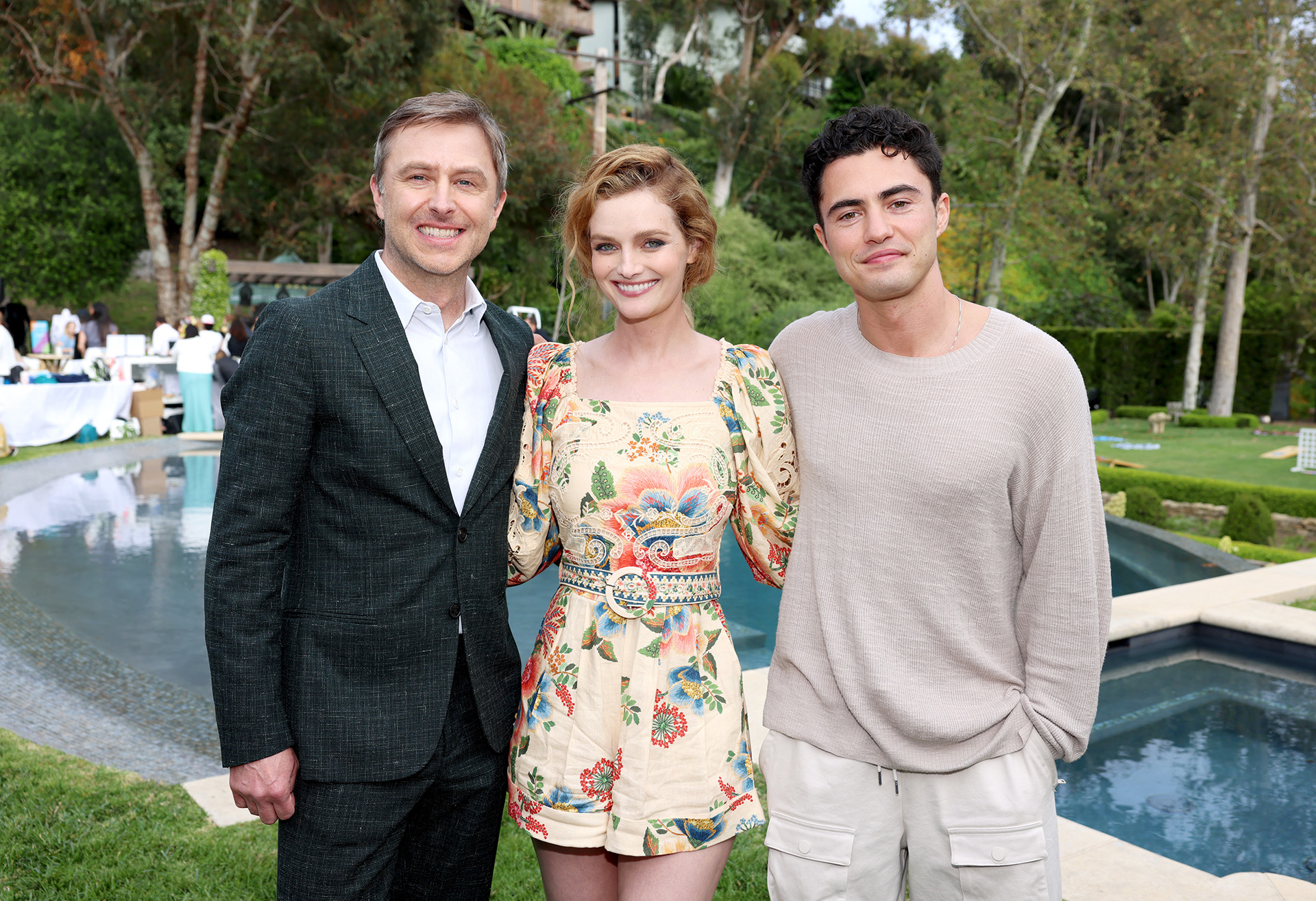 Chris Hardwick and Lydia Hearst and friend at the Malibu Family Smile Fest