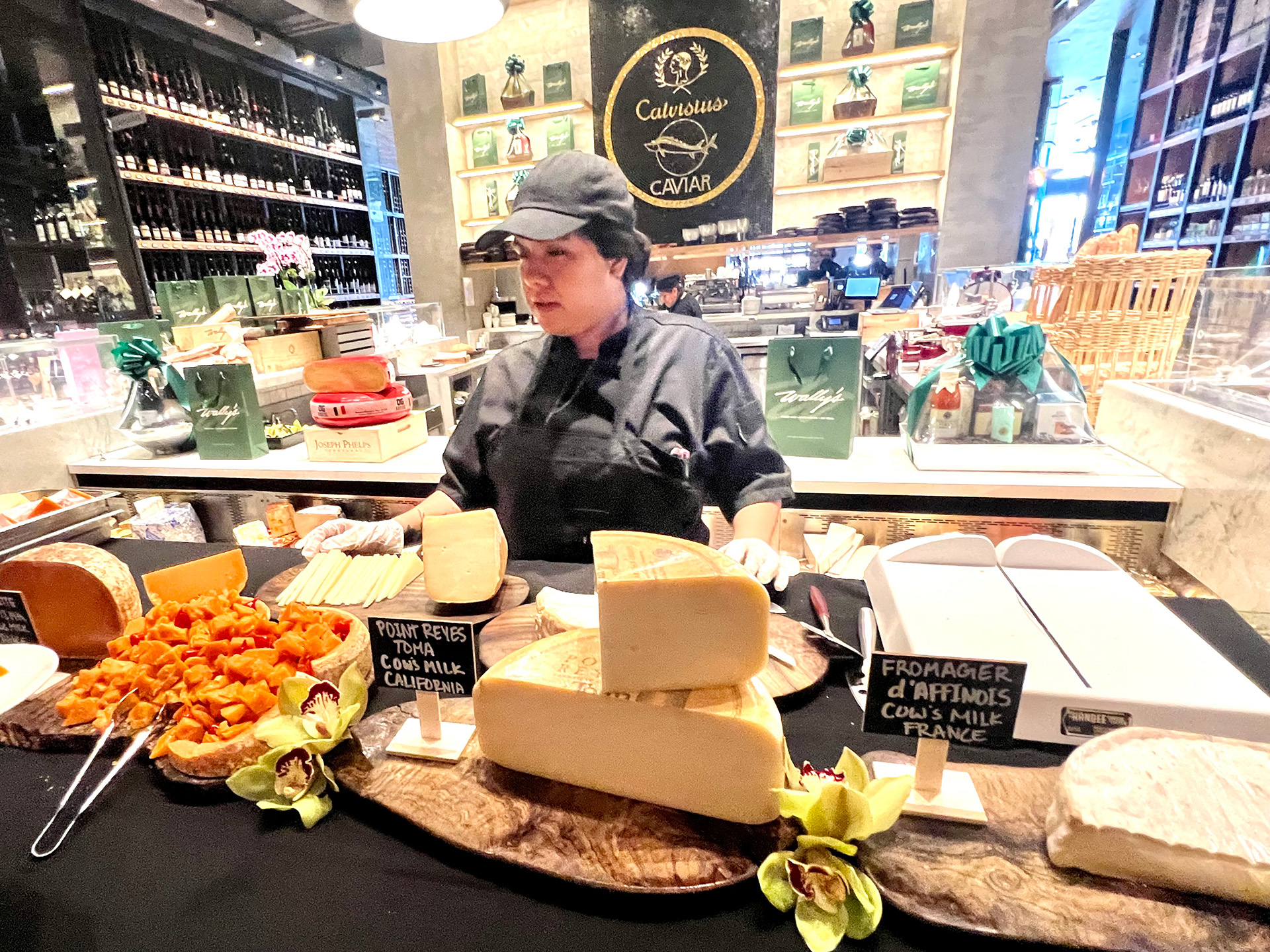 Cheese Display at Wally's Santa Monica