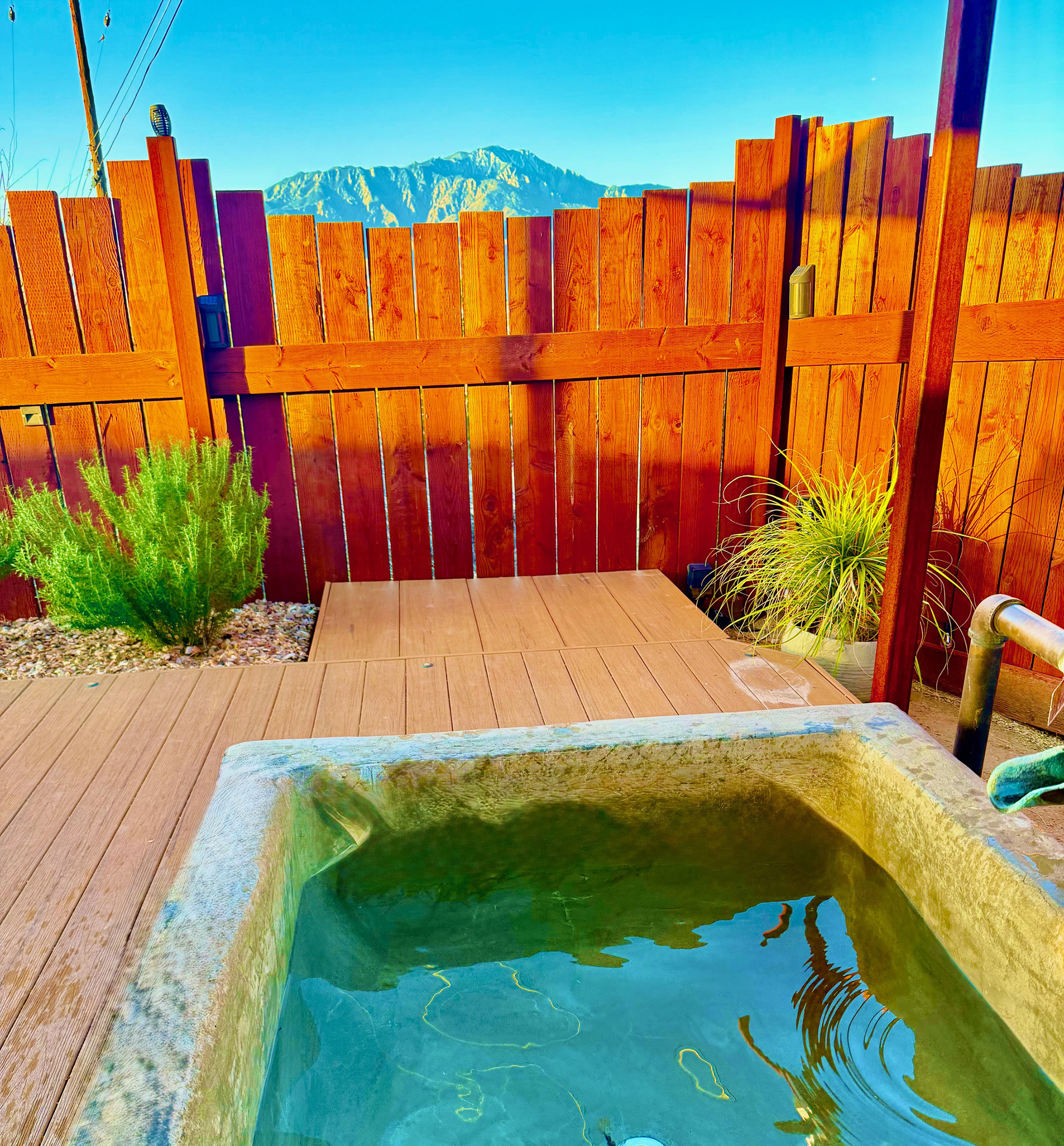 Backyard of the Miracle Springs Spa