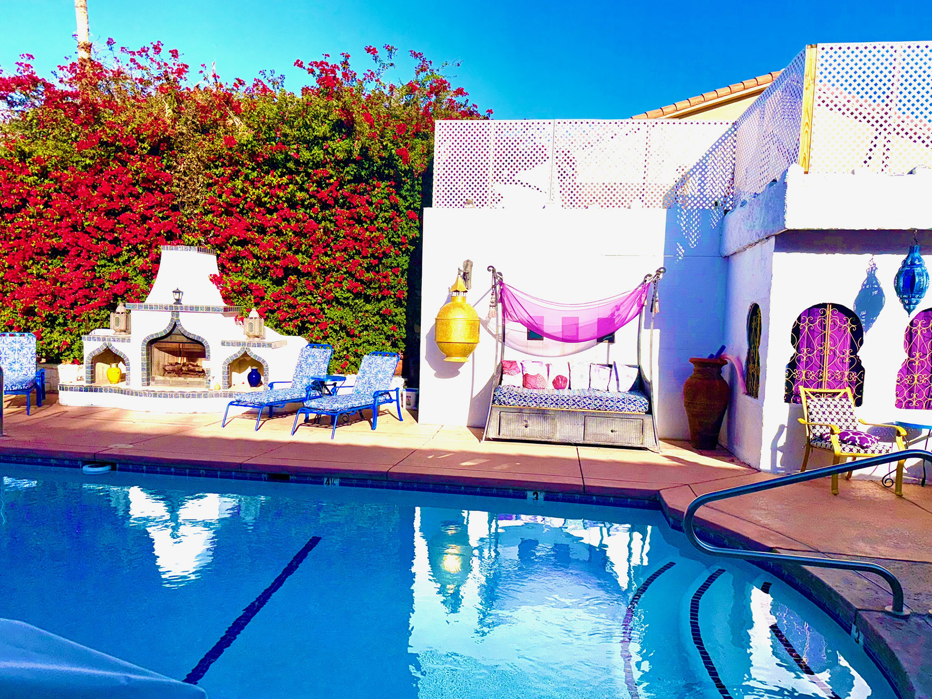 Cabana with Lounge Chairs at Miracle Springs