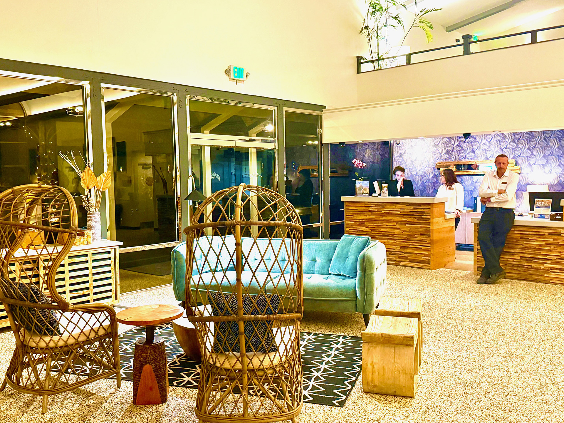 Front Desk and Lounge in front of the entrance of Miracle Springs