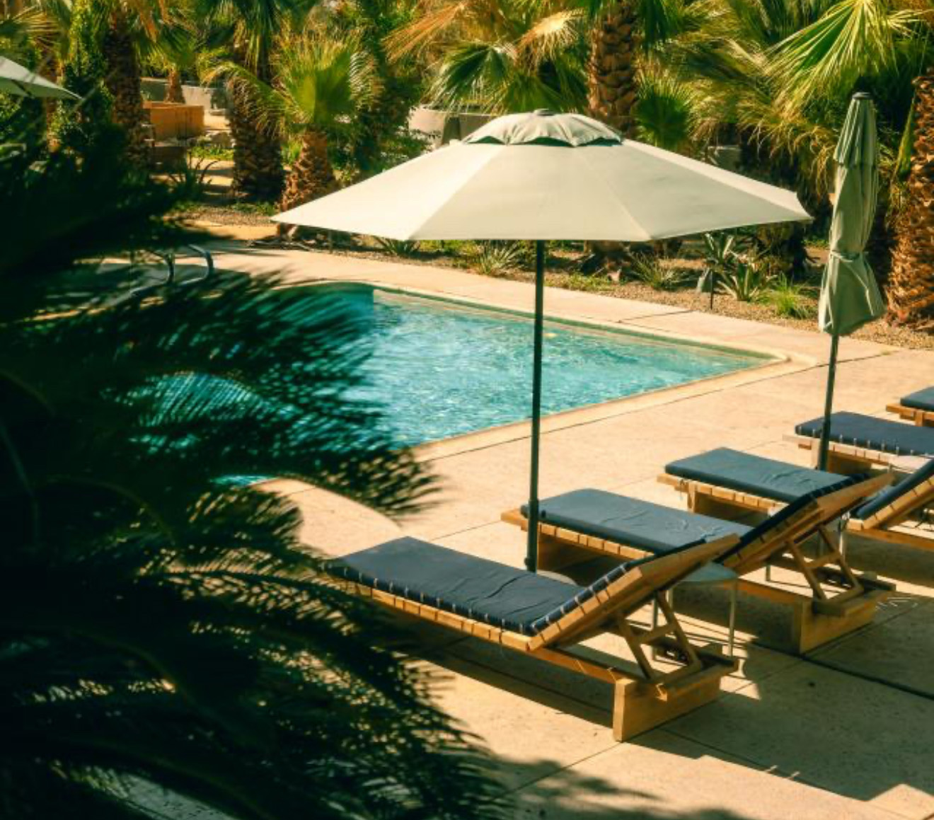 Two Bunch Palms Pool scene in Desert Hot Springs