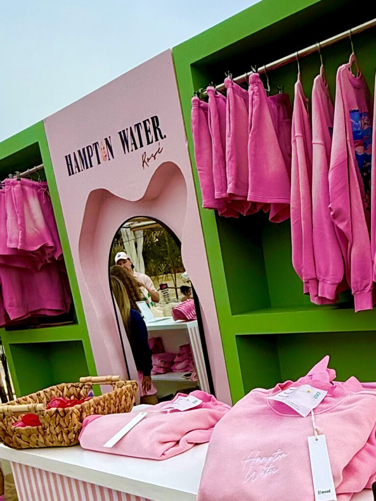 Hoodies. T-Shirts and Shorts at the Hampton Water Rose Merchandise Station