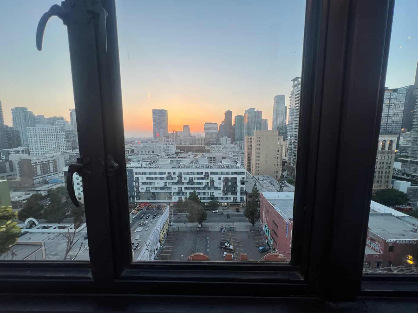 View of the Broadway Theater District inside the Stile Hotel