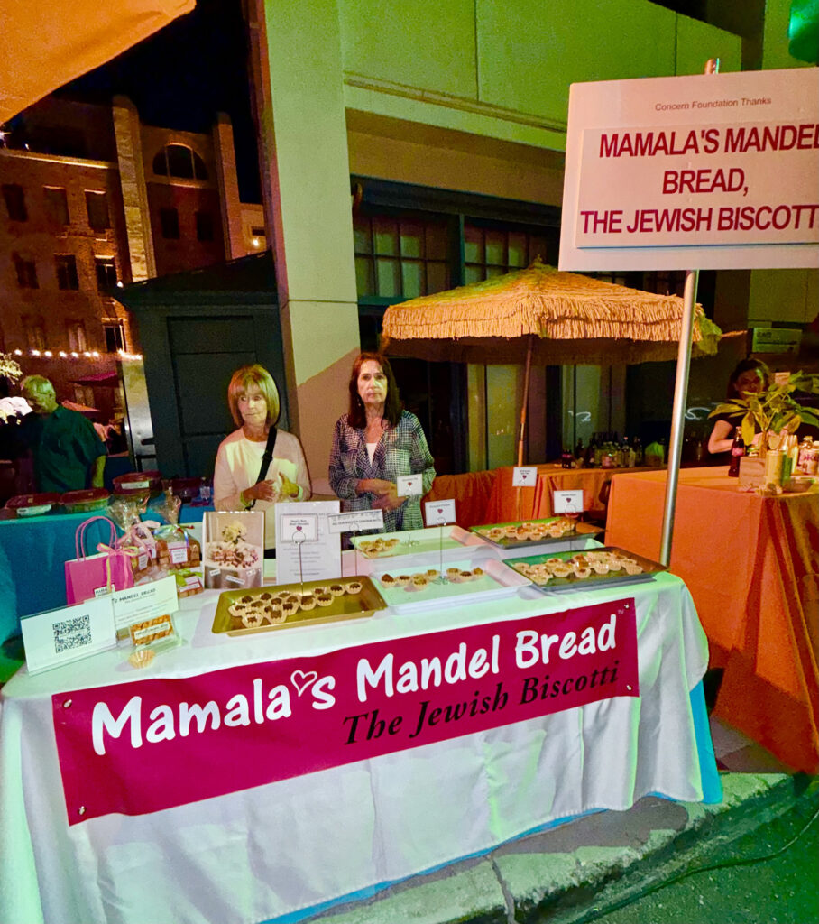 Mamala's Mandel Bread, the Jewish BIscotti booth at the Concern Foundation Block Party
