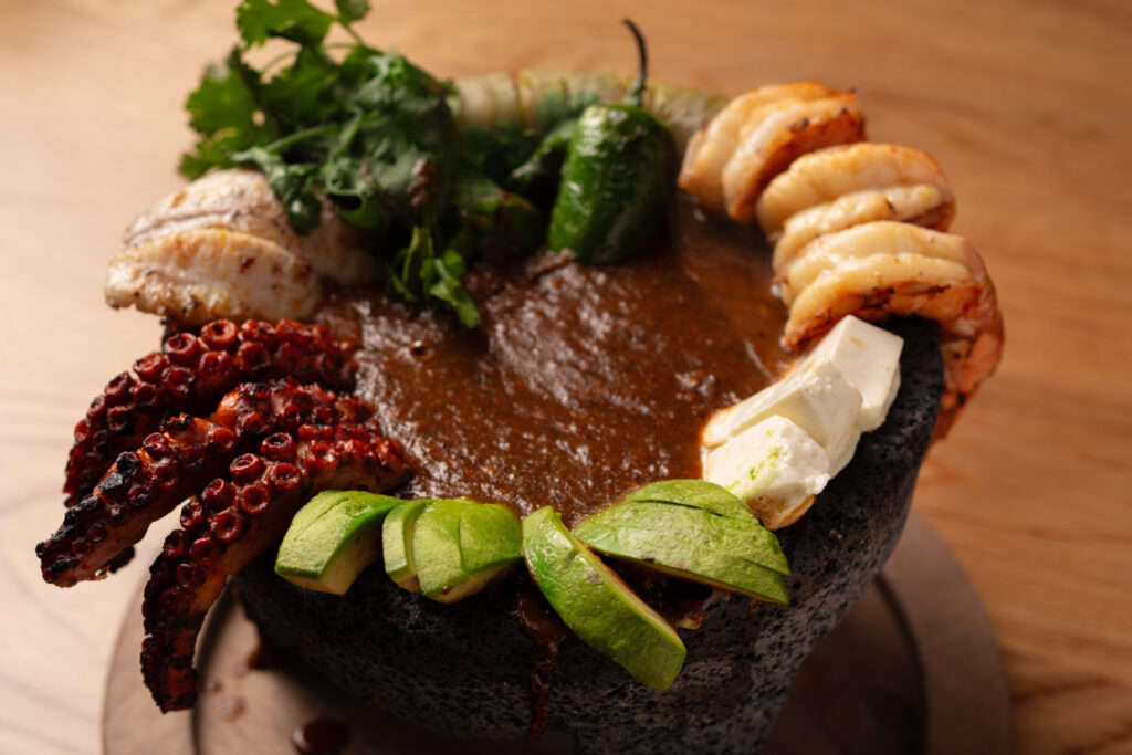 Molcajete dish at La Nena Cantina
